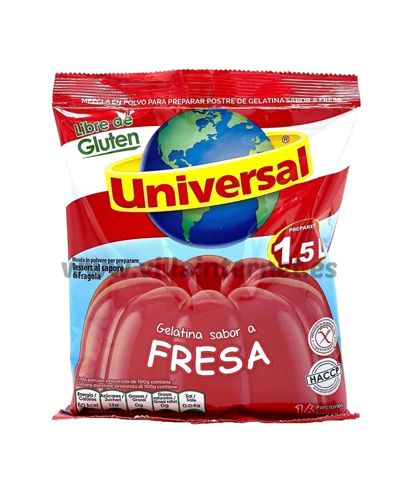 Gelatina Universal sabor fresa 250g - Imagen 1