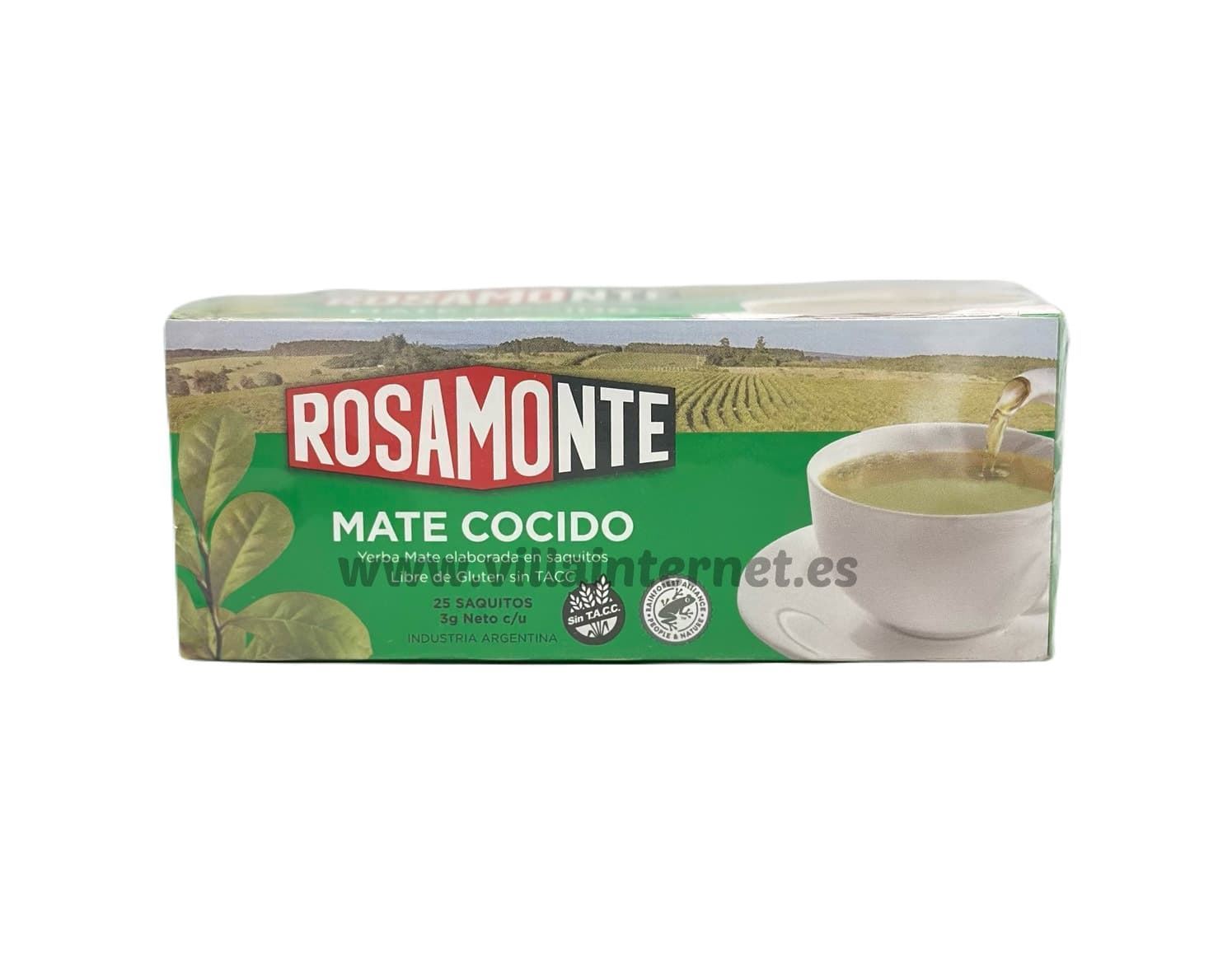Mate cocido libre de gluten Rosamonte 25saquitos - Imagen 1