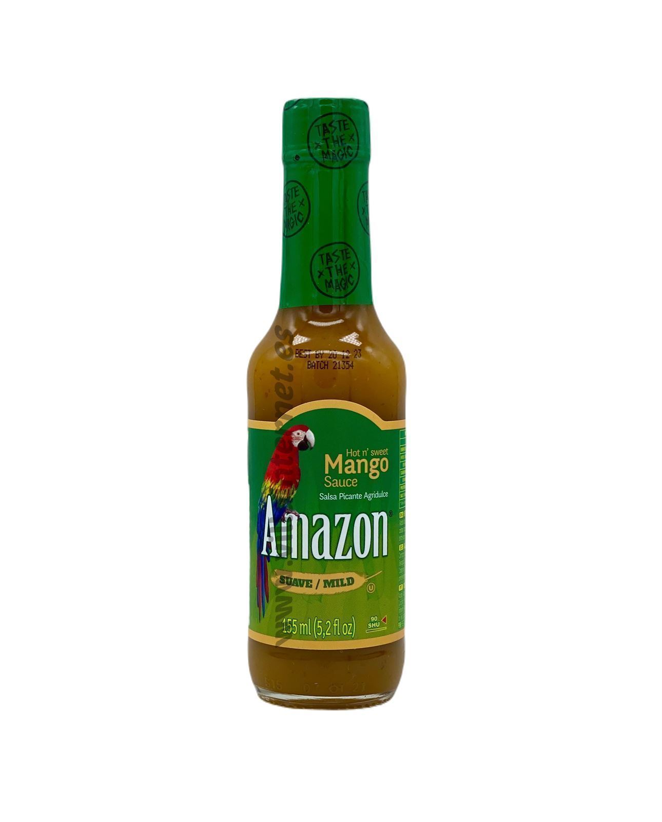 Salsa Amazon picante agridulce sabor mango 155ml - Imagen 1